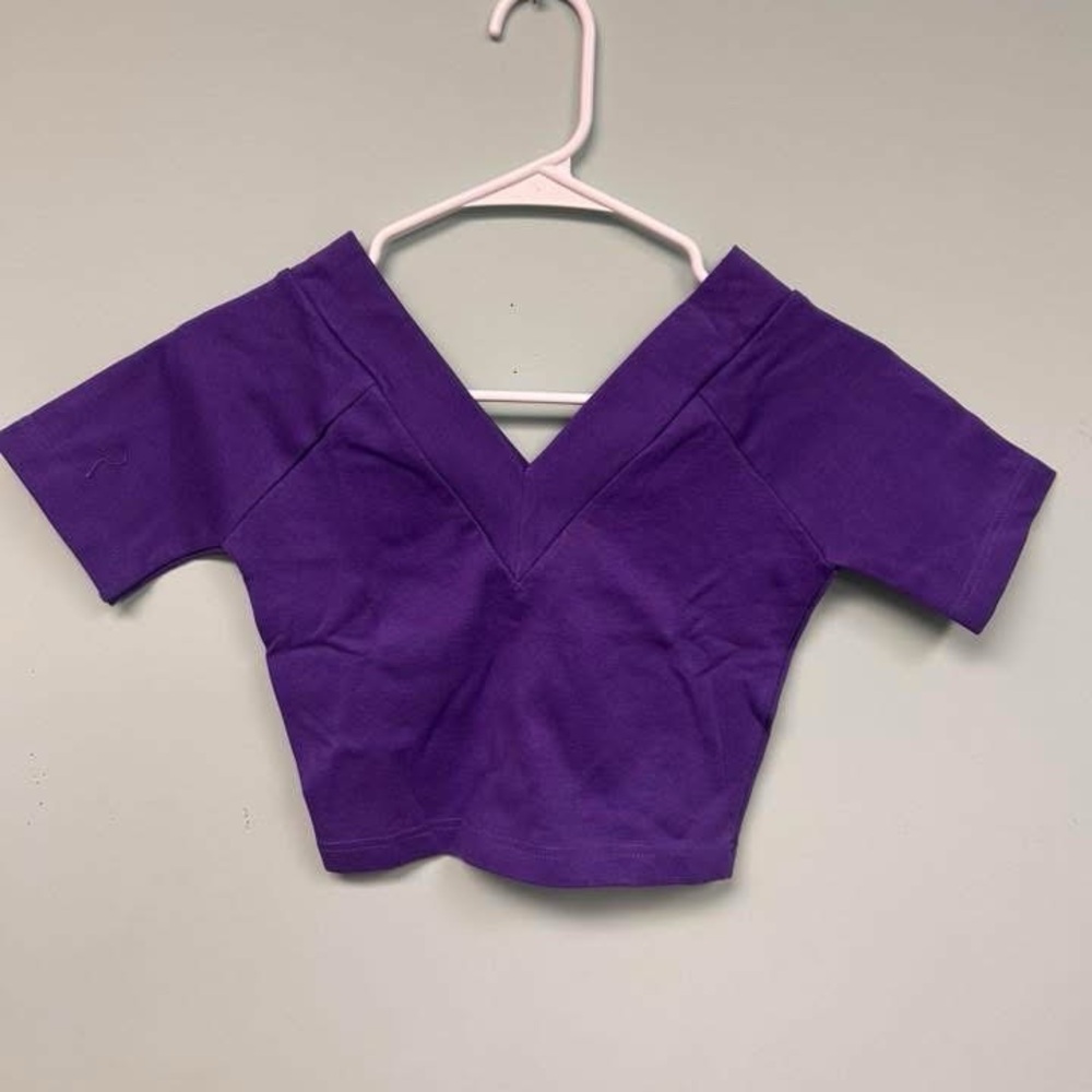 Purple V-Neck Women's Top